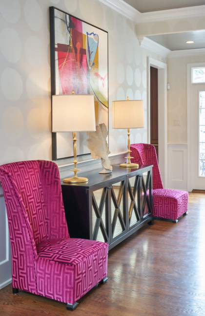foyer-hall-pink-chairs-villanova-pa