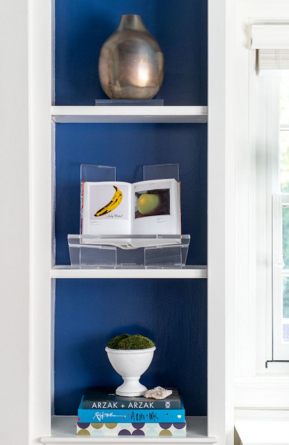 built-in-shelves-blue-paint-white-shelves