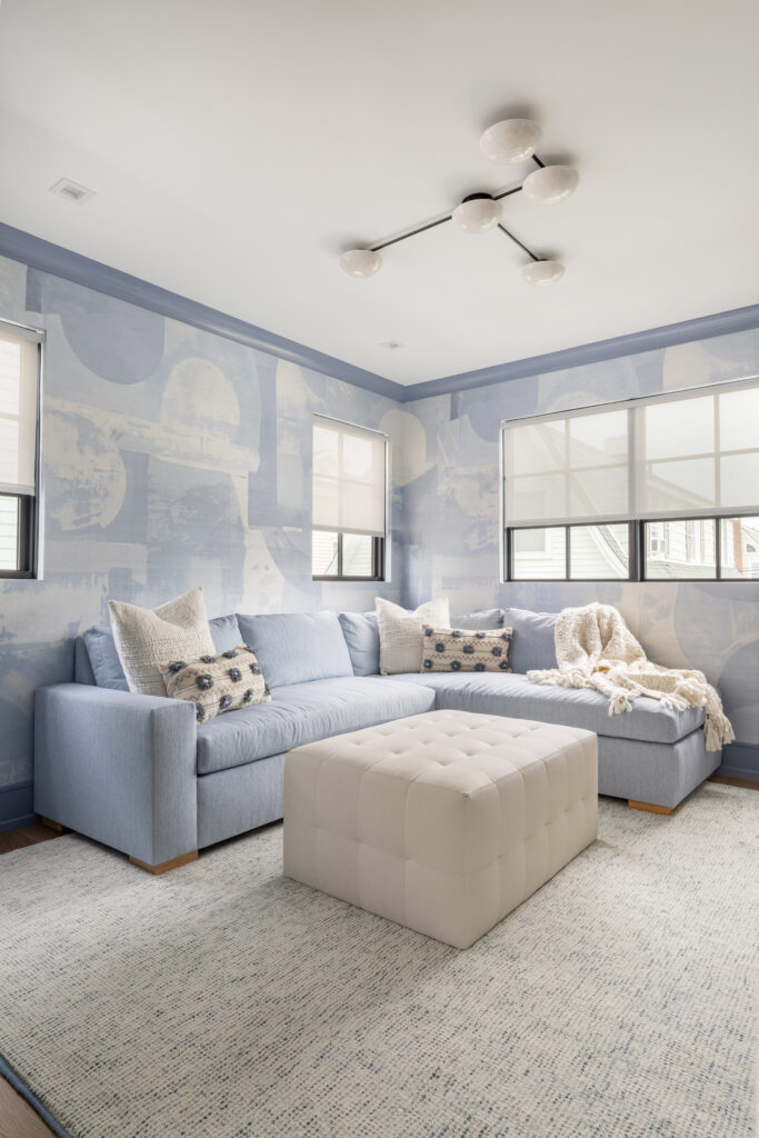 Family Room Blue Wallpaper